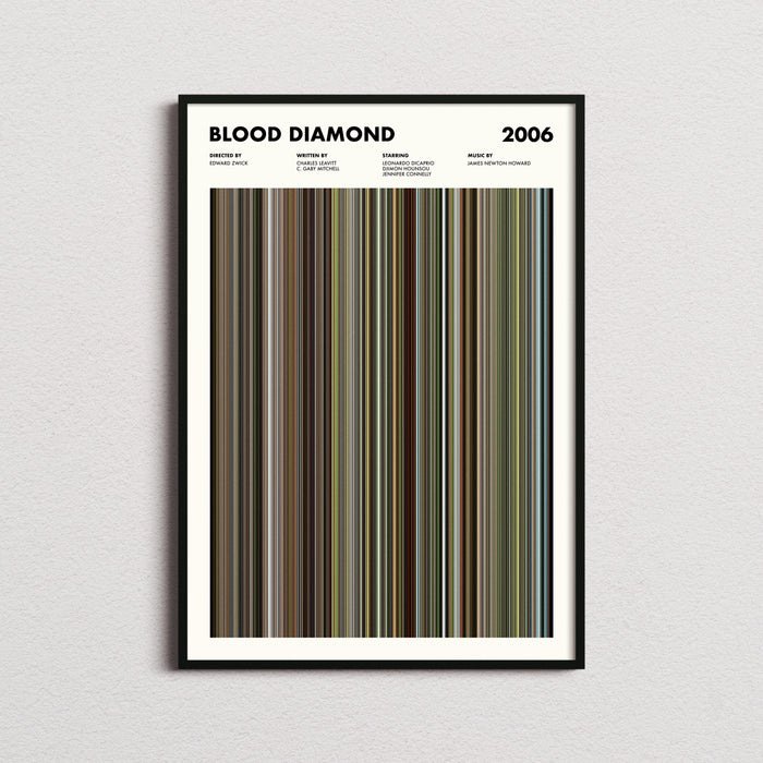Blood Diamond Movie Barcode Poster