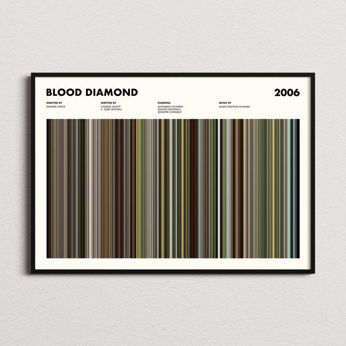 Blood Diamond Movie Barcode Poster