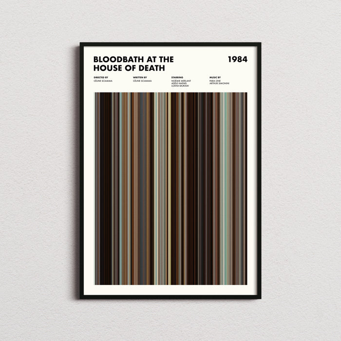 Bloodbath at the House of Death Movie Barcode Poster