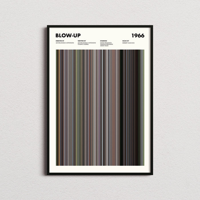 Blow-Up Movie Barcode Movie Barcode Poster