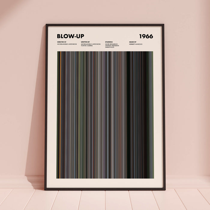 Blow-Up Movie Barcode Movie Barcode Poster