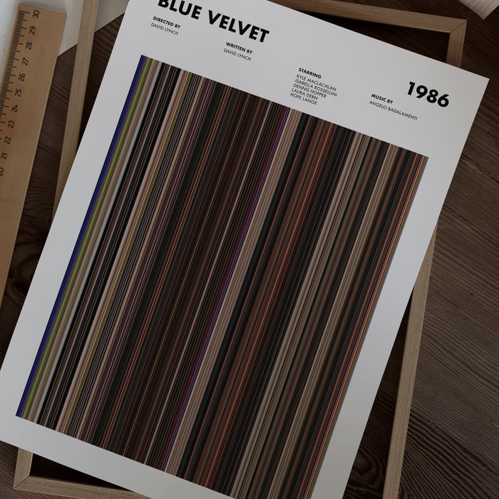 Blue Velvet Movie Barcode Poster