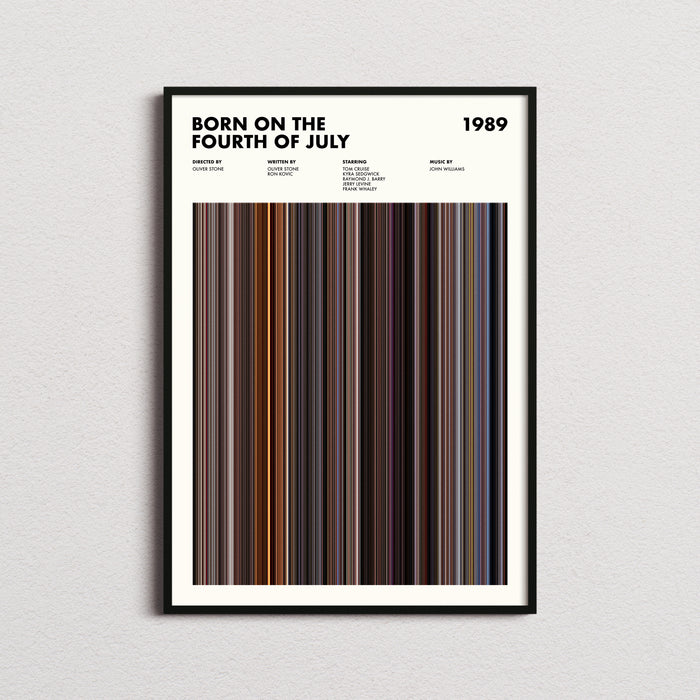 Born on the Fourth of July Movie Barcode Poster