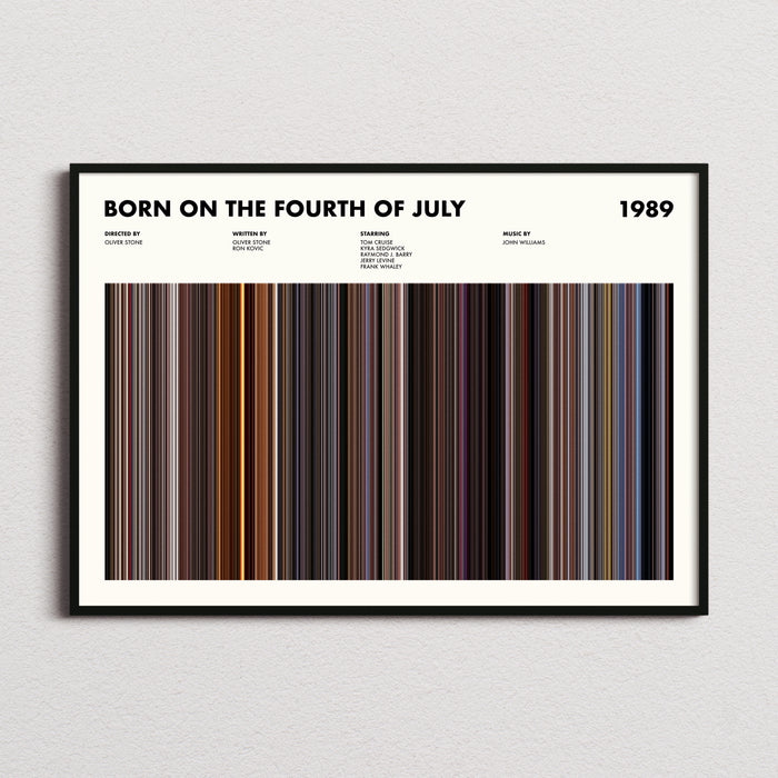 Born on the Fourth of July Movie Barcode Poster
