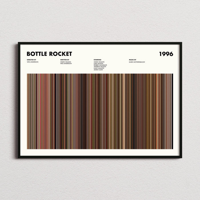 Bottle Rocket Movie Barcode Poster