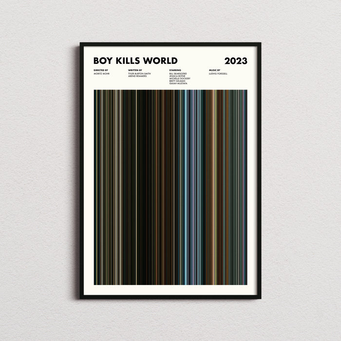 Boy Kills World Movie Barcode Poster