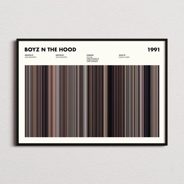 Boyz N the Hood Movie Barcode Poster