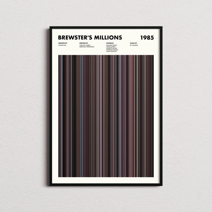 Brewsters Millions Movie Barcode Poster