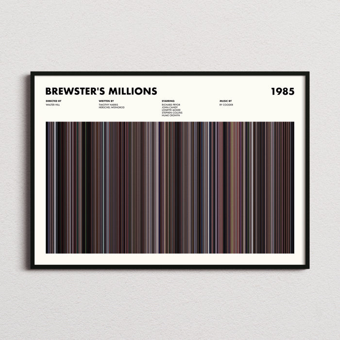 Brewsters Millions Movie Barcode Poster