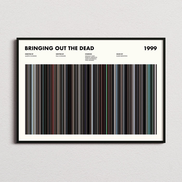 Bringing Out The Dead Movie Barcode Poster