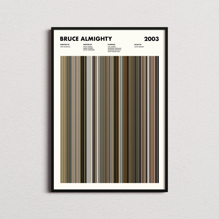 Bruce Almighty Movie Barcode Poster