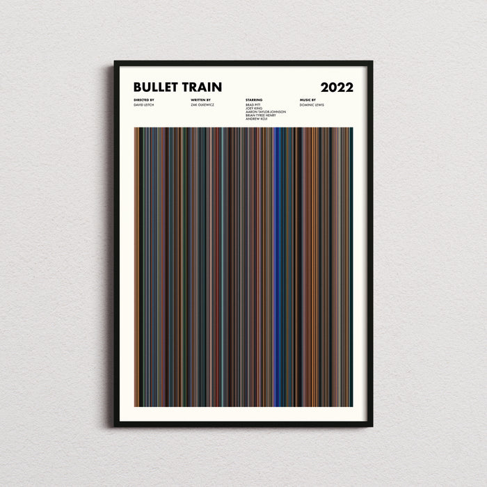 Bullet Train Movie Barcode Poster
