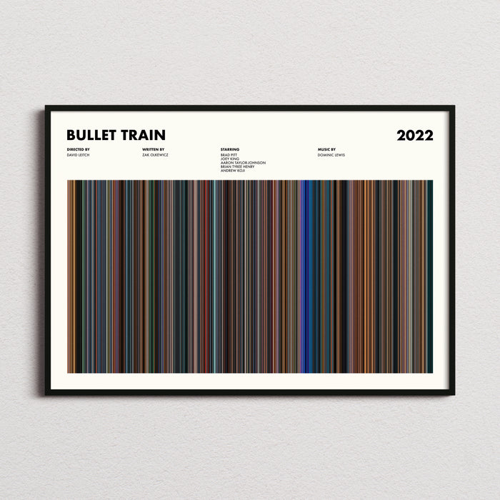 Bullet Train Movie Barcode Poster