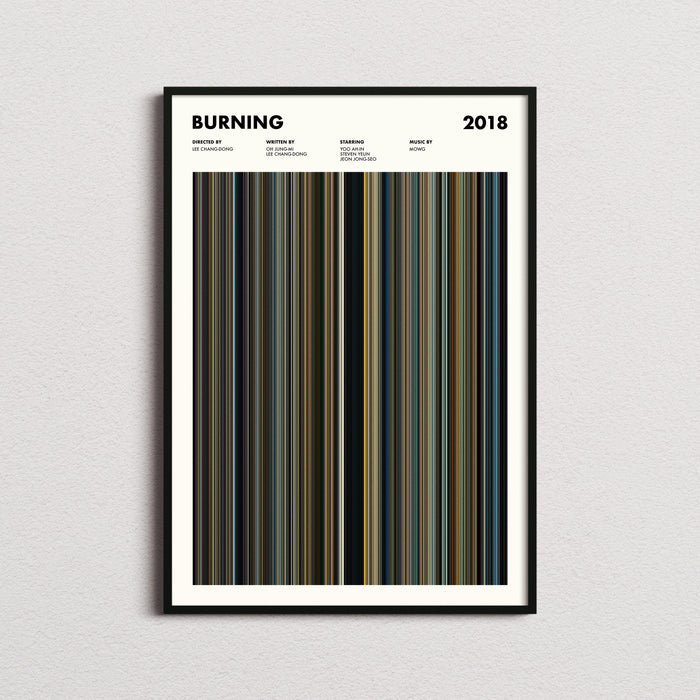Burning Movie Barcode Poster