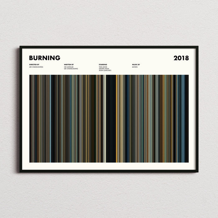 Burning Movie Barcode Poster