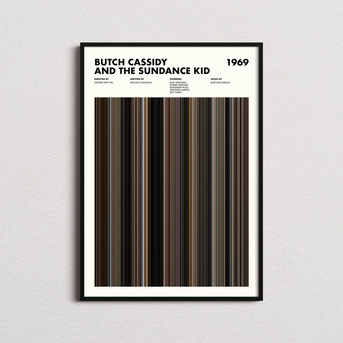 Butch Cassidy and the Sundance Kid Movie Barcode Poster