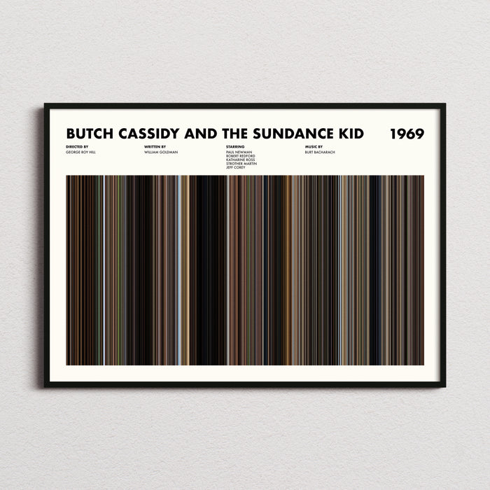 Butch Cassidy and the Sundance Kid Movie Barcode Poster