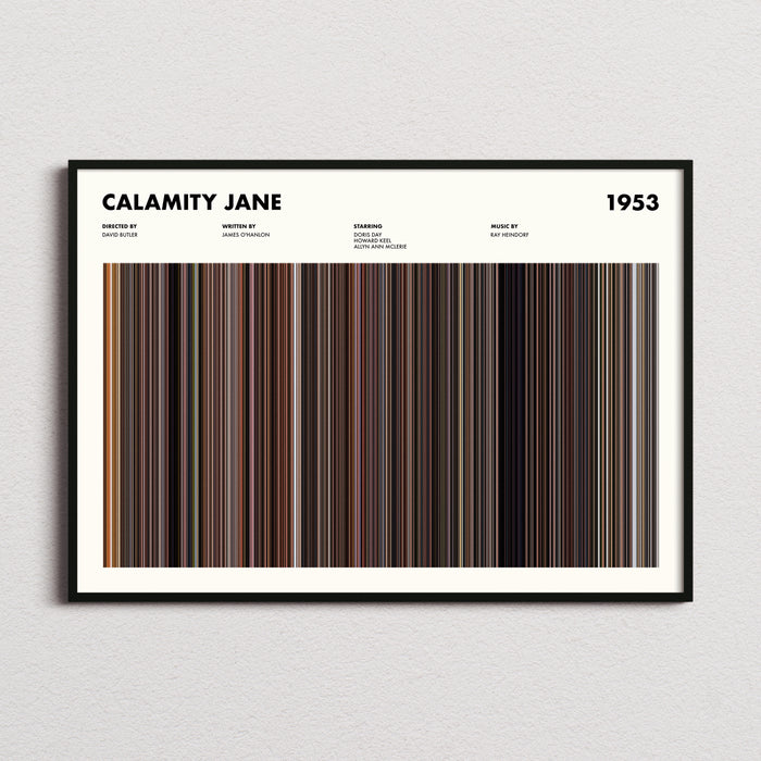 Calamity Jane Movie Barcode Poster