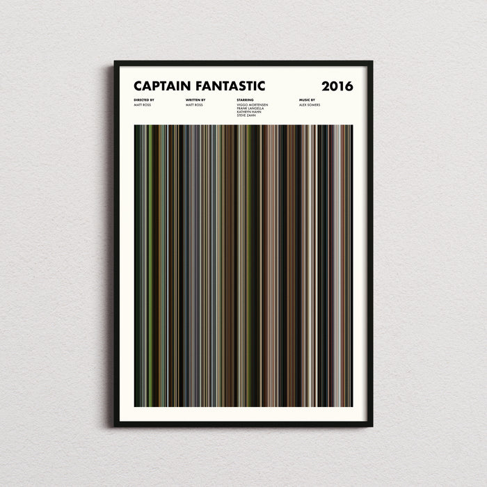 Captain Fantastic Movie Barcode Poster
