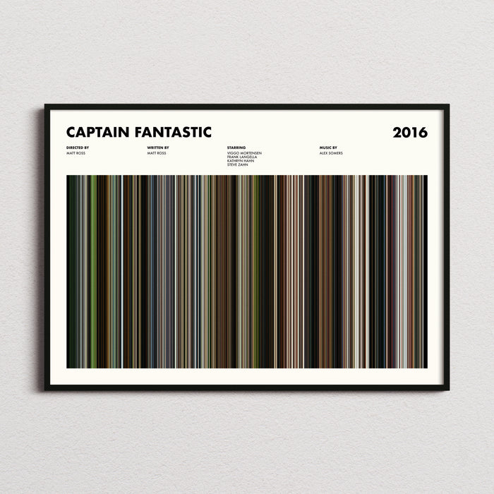 Captain Fantastic Movie Barcode Poster