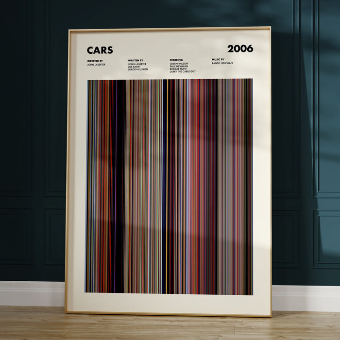 Cars Movie Barcode Poster