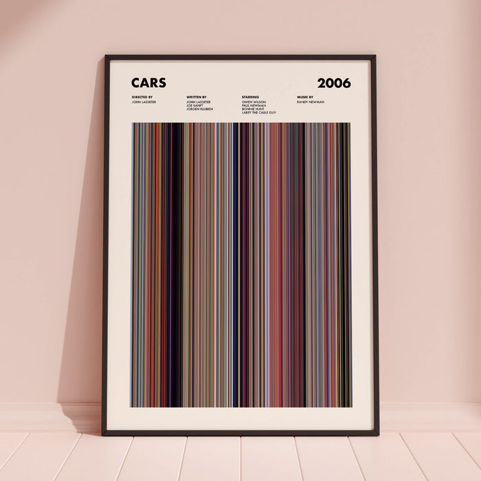 Cars Movie Barcode Poster