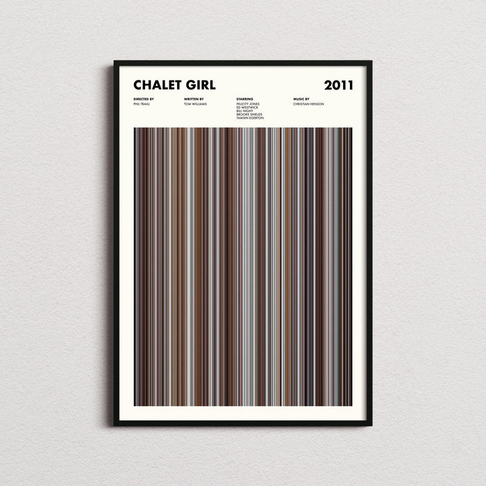 Chalet Girl Movie Barcode Poster