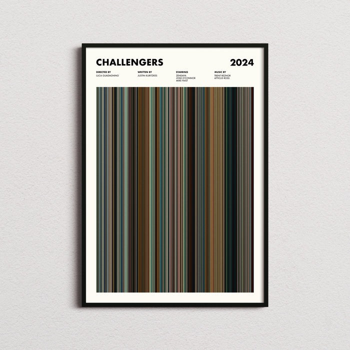 Challengers Movie Barcode Poster
