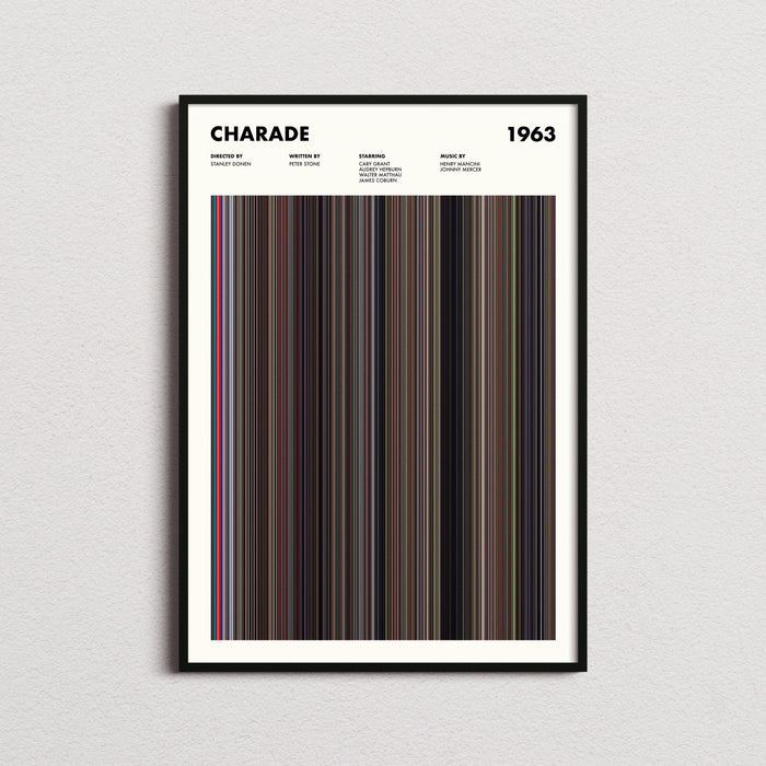 Charade Movie Barcode Poster