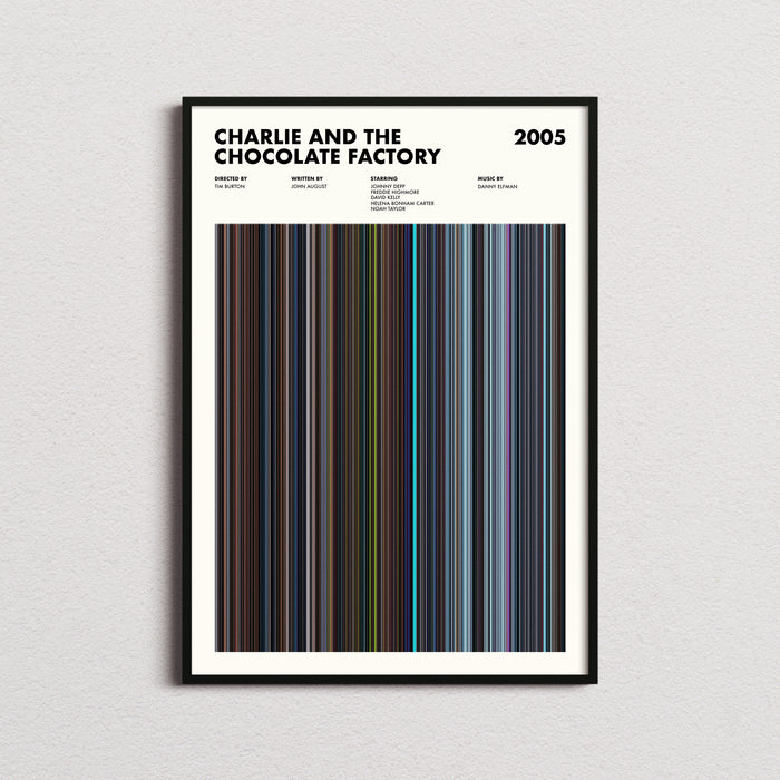 Charlie and the Chocolate Factory Movie Barcode Poster
