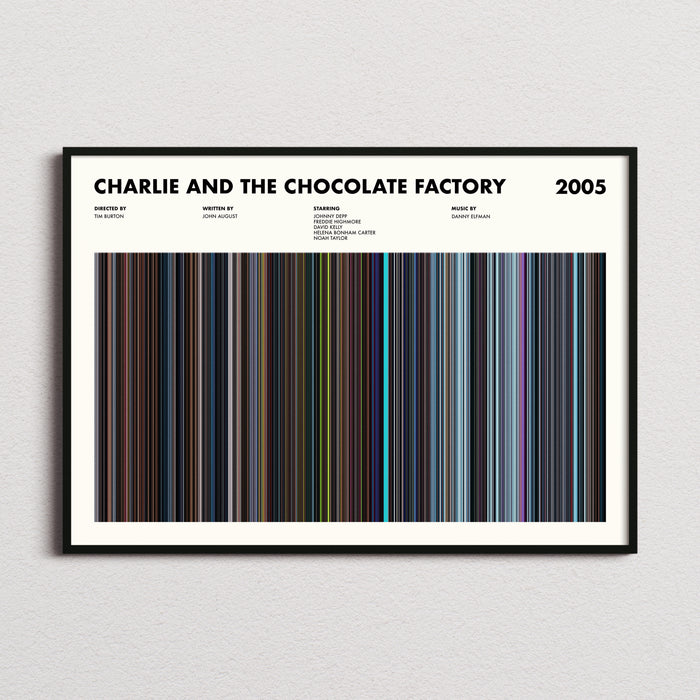 Charlie and the Chocolate Factory Movie Barcode Poster