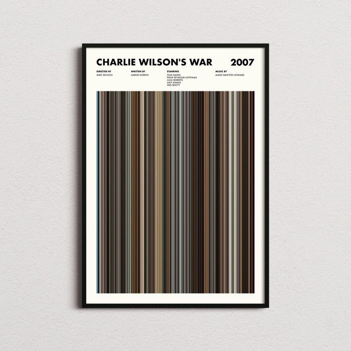 Charlie Wilsons War Movie Barcode Poster