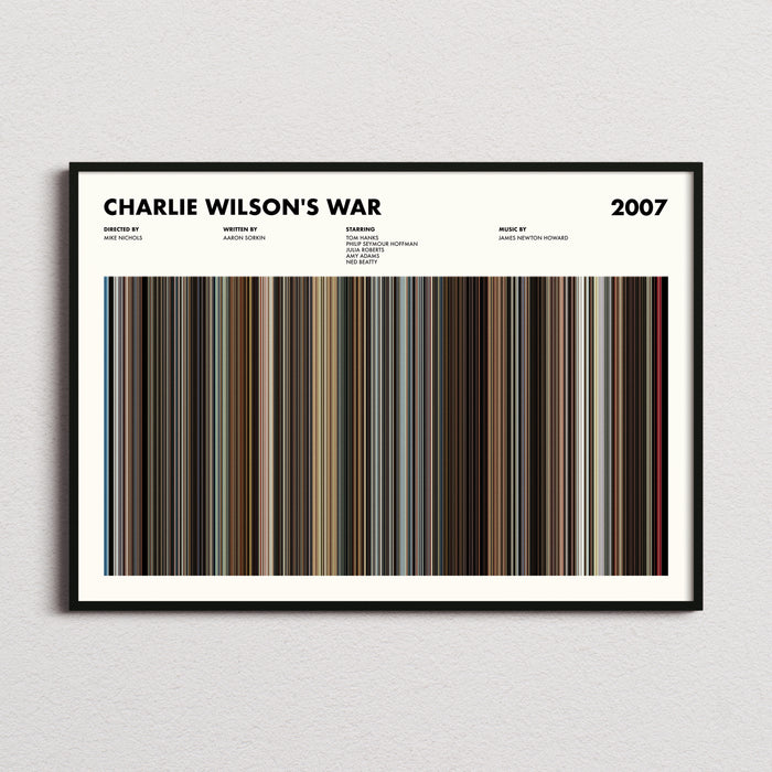 Charlie Wilsons War Movie Barcode Poster