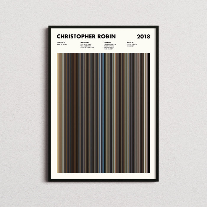 Christopher Robin Movie Barcode Poster