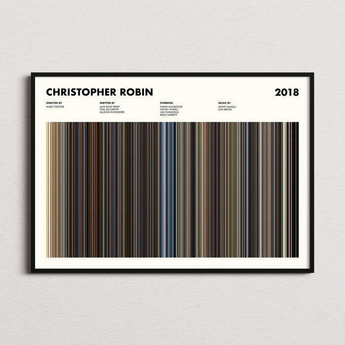 Christopher Robin Movie Barcode Poster