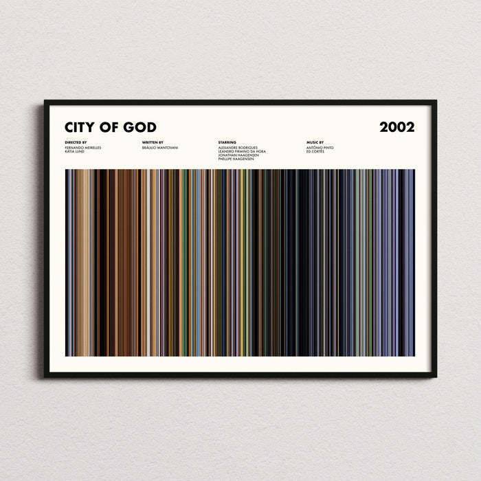 City Of God Movie Barcode Poster