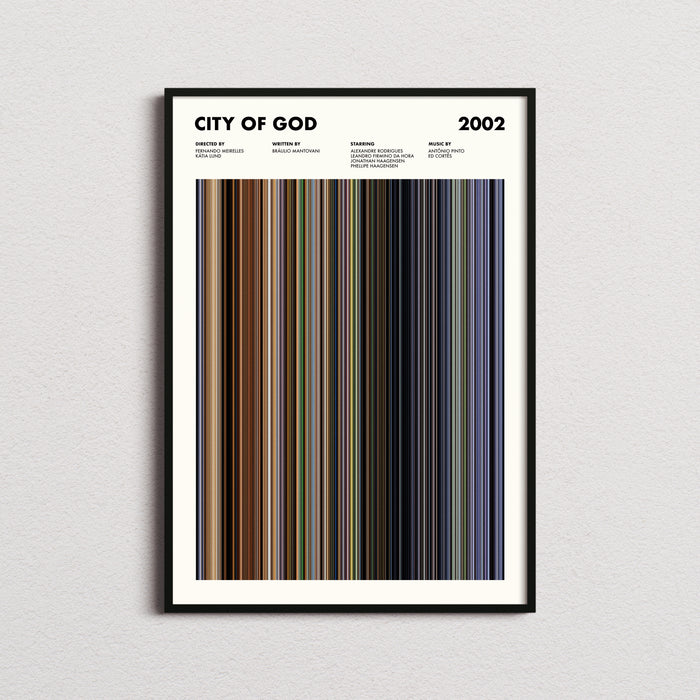 City Of God Movie Barcode Poster
