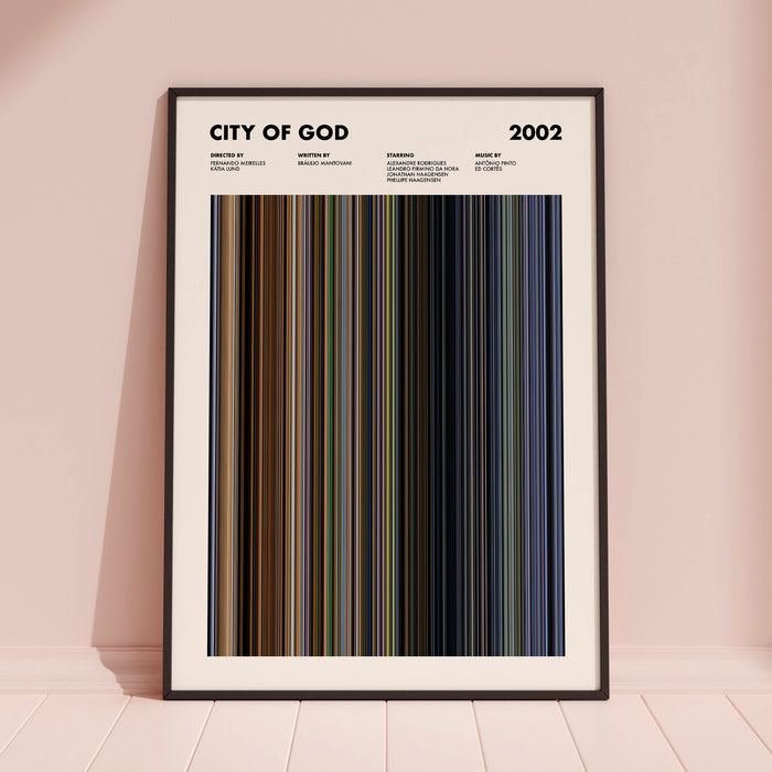 City Of God Movie Barcode Poster