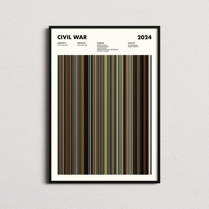 Civil War Movie Barcode Poster