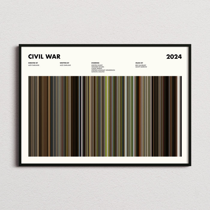 Civil War Movie Barcode Poster