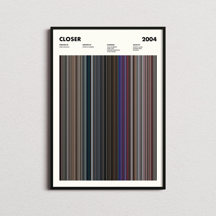 Closer Movie Barcode Poster