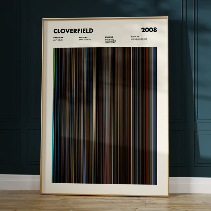 Cloverfield Movie Barcode Poster