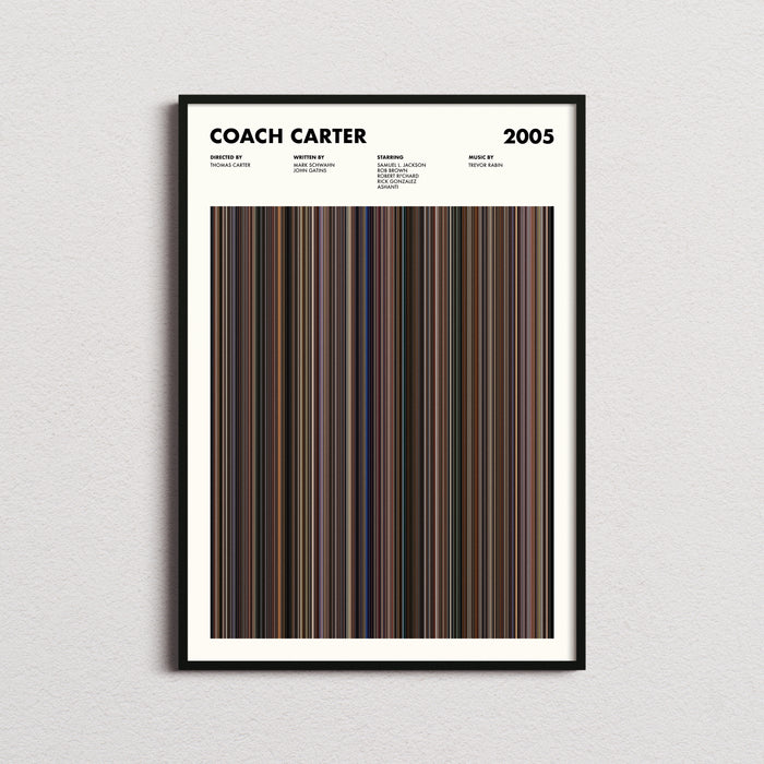 Coach Carter Movie Barcode Poster