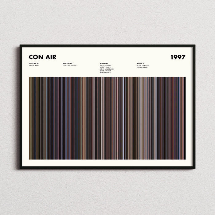 Con Air Movie Barcode Movie Barcode Poster