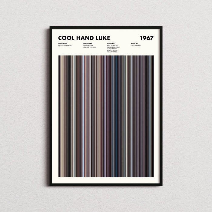 Cool Hand Luke Movie Barcode Poster