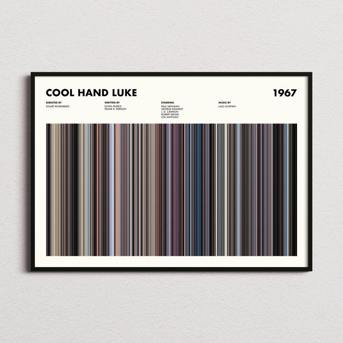 Cool Hand Luke Movie Barcode Poster