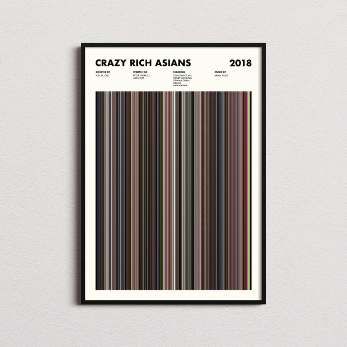 Crazy Rich Asians Movie Barcode Poster