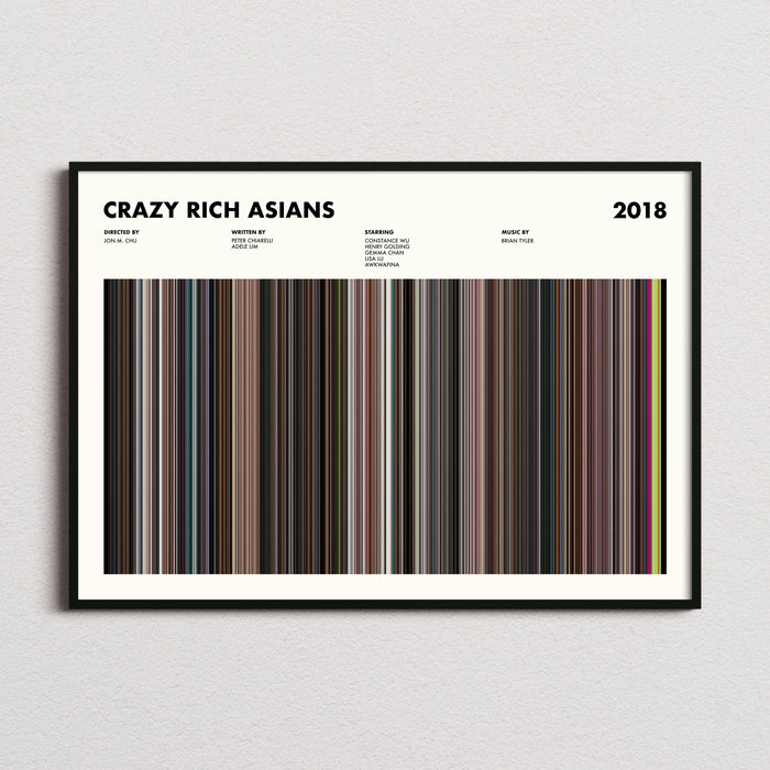 Crazy Rich Asians Movie Barcode Poster