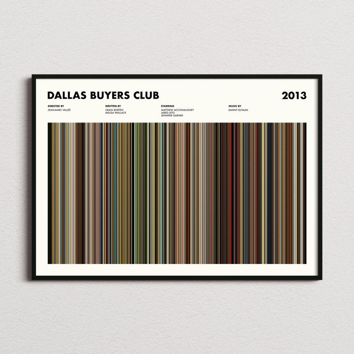 Dallas Buyers Club Movie Barcode Poster