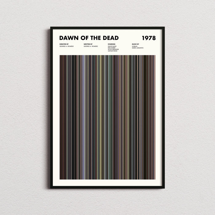 Dawn of the Dead 1978 Movie Barcode Poster
